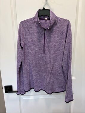 Under Armour Purple Heather Half-Zip Athletic Pullover